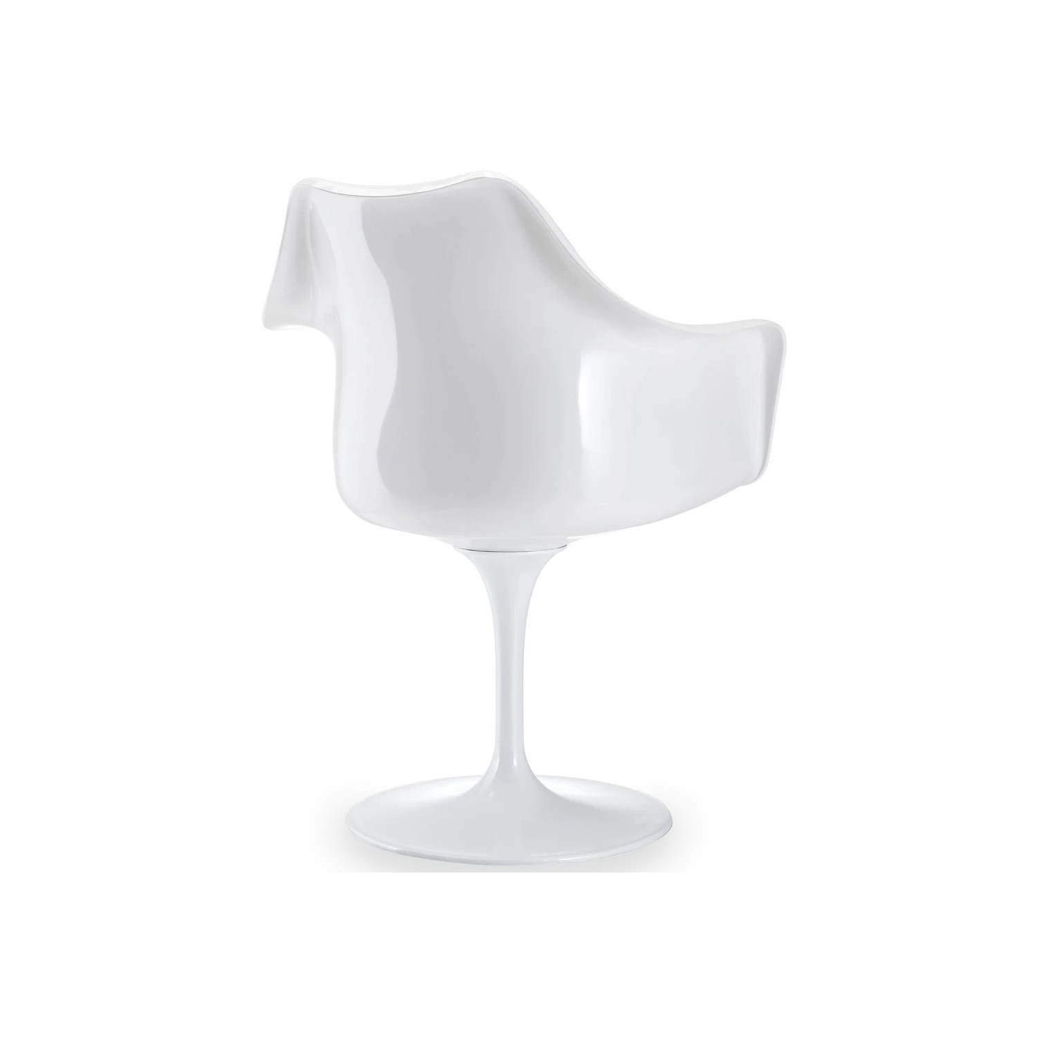 Réplica da cadeira Tulip com apoios para os braços e almofada
