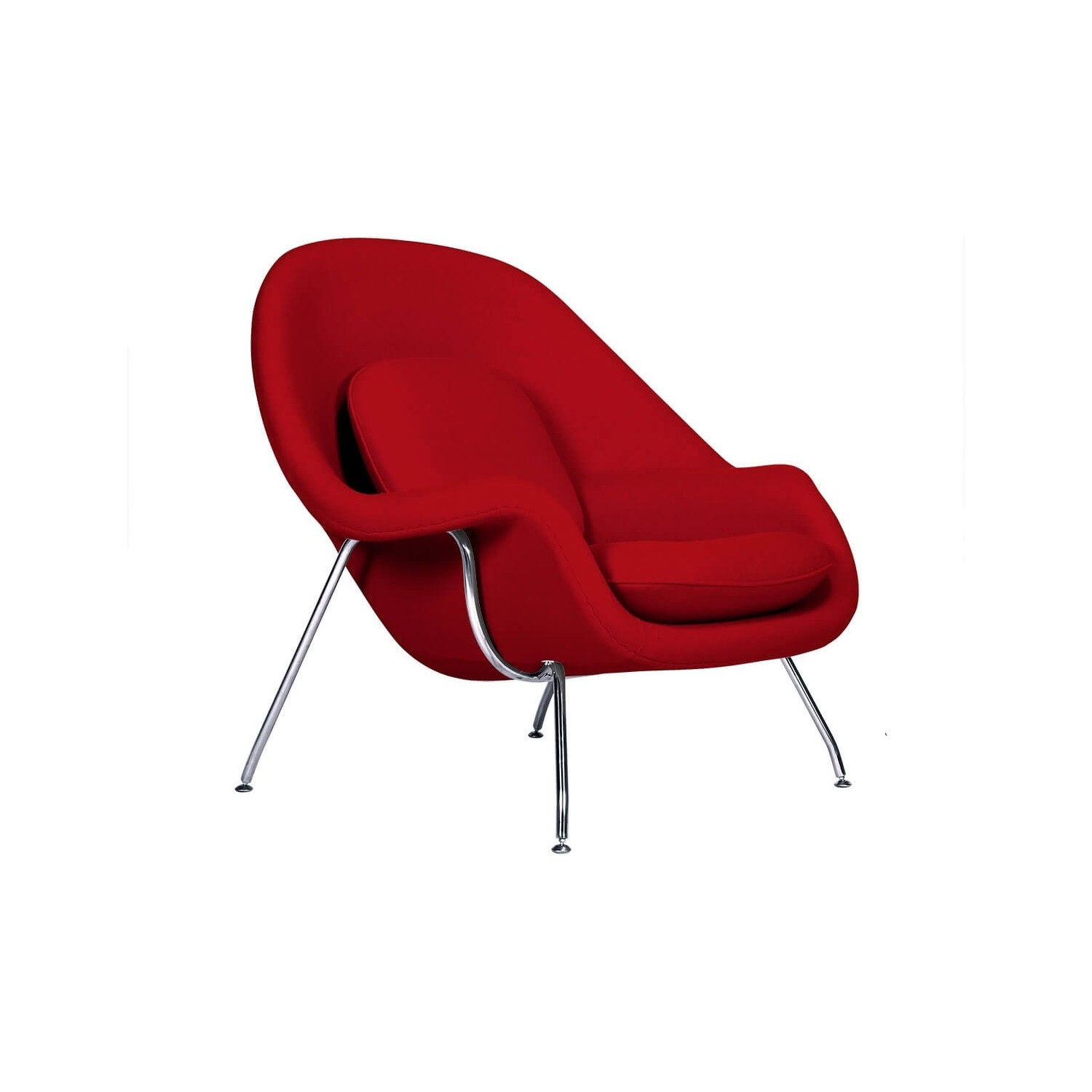 Réplica da cadeira Womb pelo designer Eero Saarinen