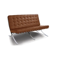 furmod Barcelona Half-leather Chair 2 Seats