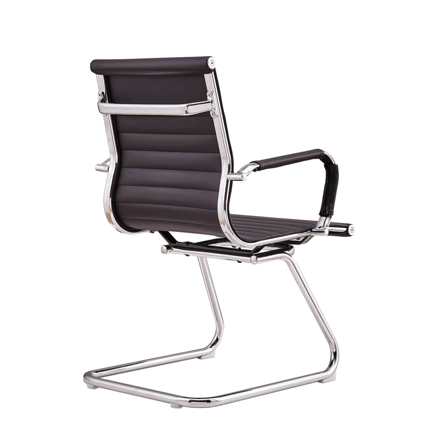 Sedia da ufficio Alu Lowback Fixed Edition in similpelle