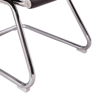 Chaise de Bureau Alu Lowback Fixed Edition en Similicuir