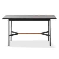 Mesa de Jantar Retangular Blackstorm 140x80cm em Madeira de Carvalho