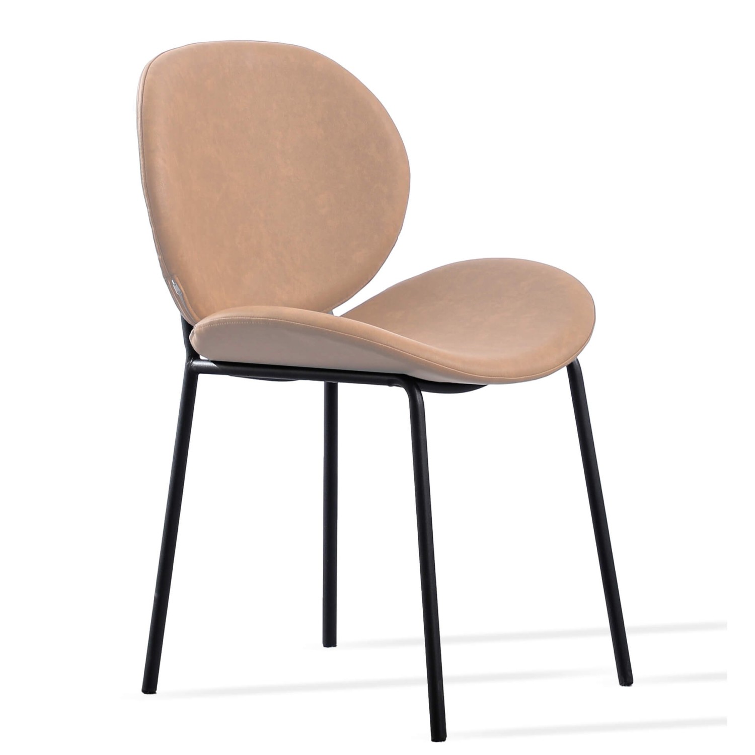 Chaise rembourrée en similicuir