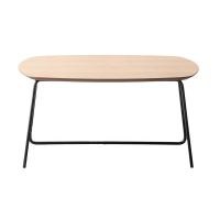 Mesa de centro quadrada 80x80cm em madeira de carvalho