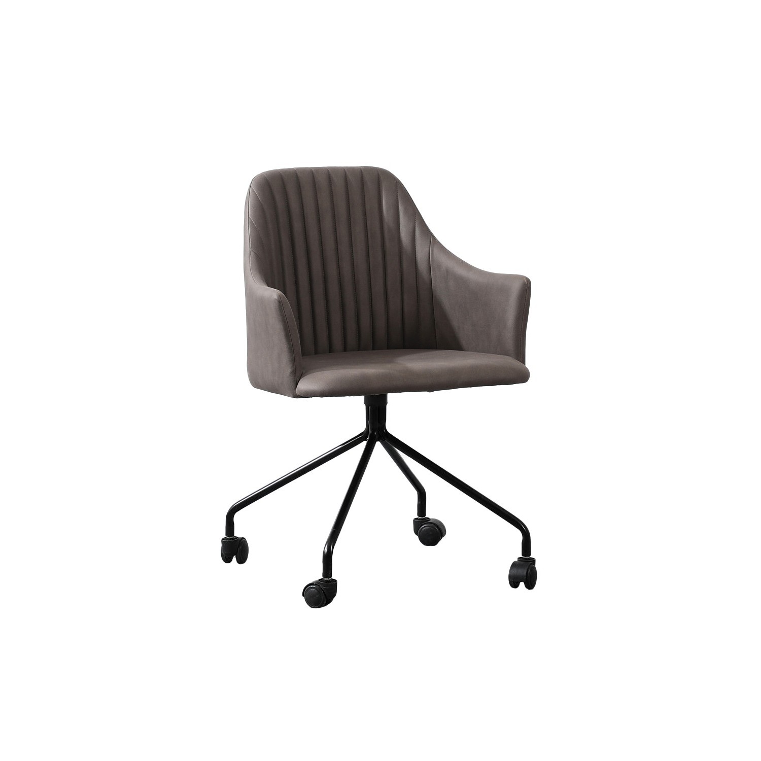 Sedia da ufficio imbottita in stile vintage 