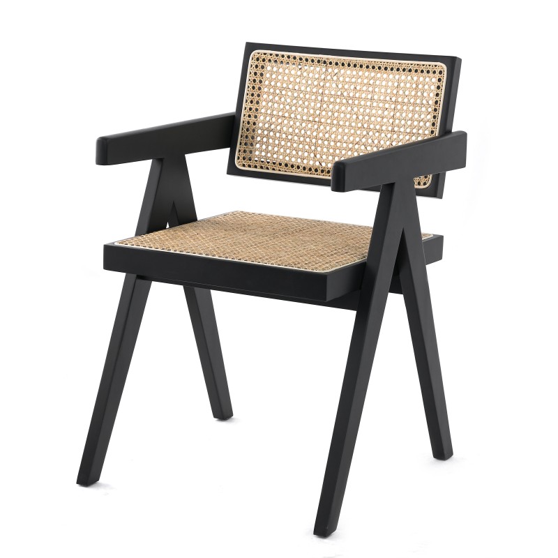 Réplica silla Chandigarh con brazos del diseñador Pierre Jeanneret 