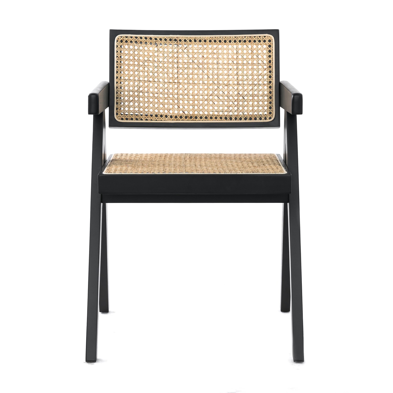 Réplica silla Chandigarh con brazos del diseñador Pierre Jeanneret 