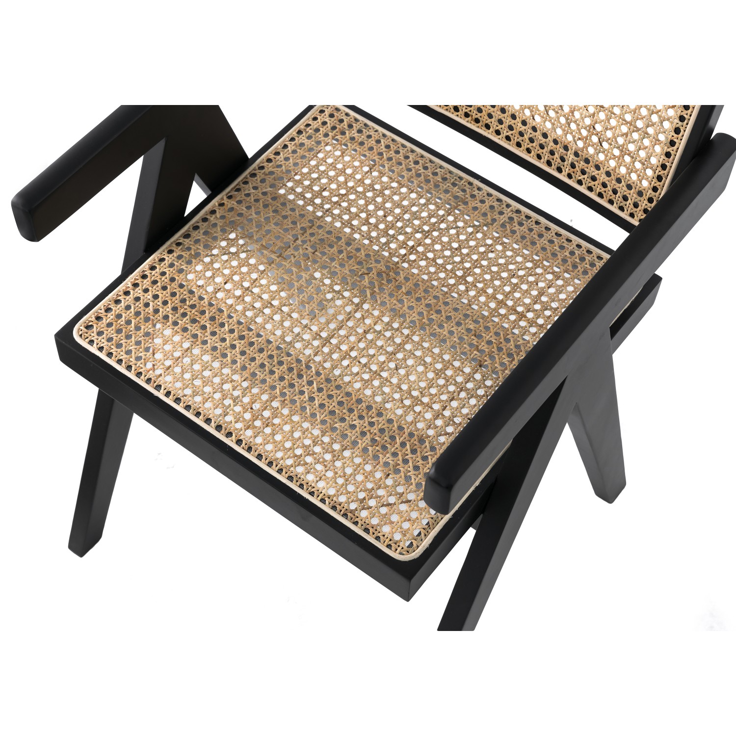 Replica Chandigarh stoel met armen door ontwerper Pierre Jeanneret 