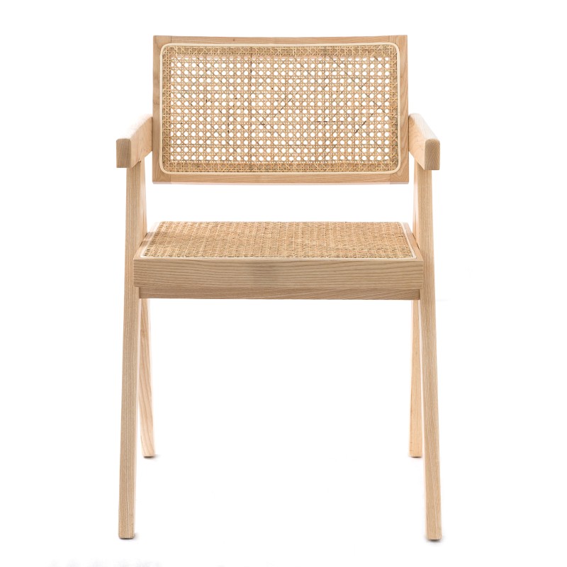 Replica Chandigarh stoel met armen door ontwerper Pierre Jeanneret 