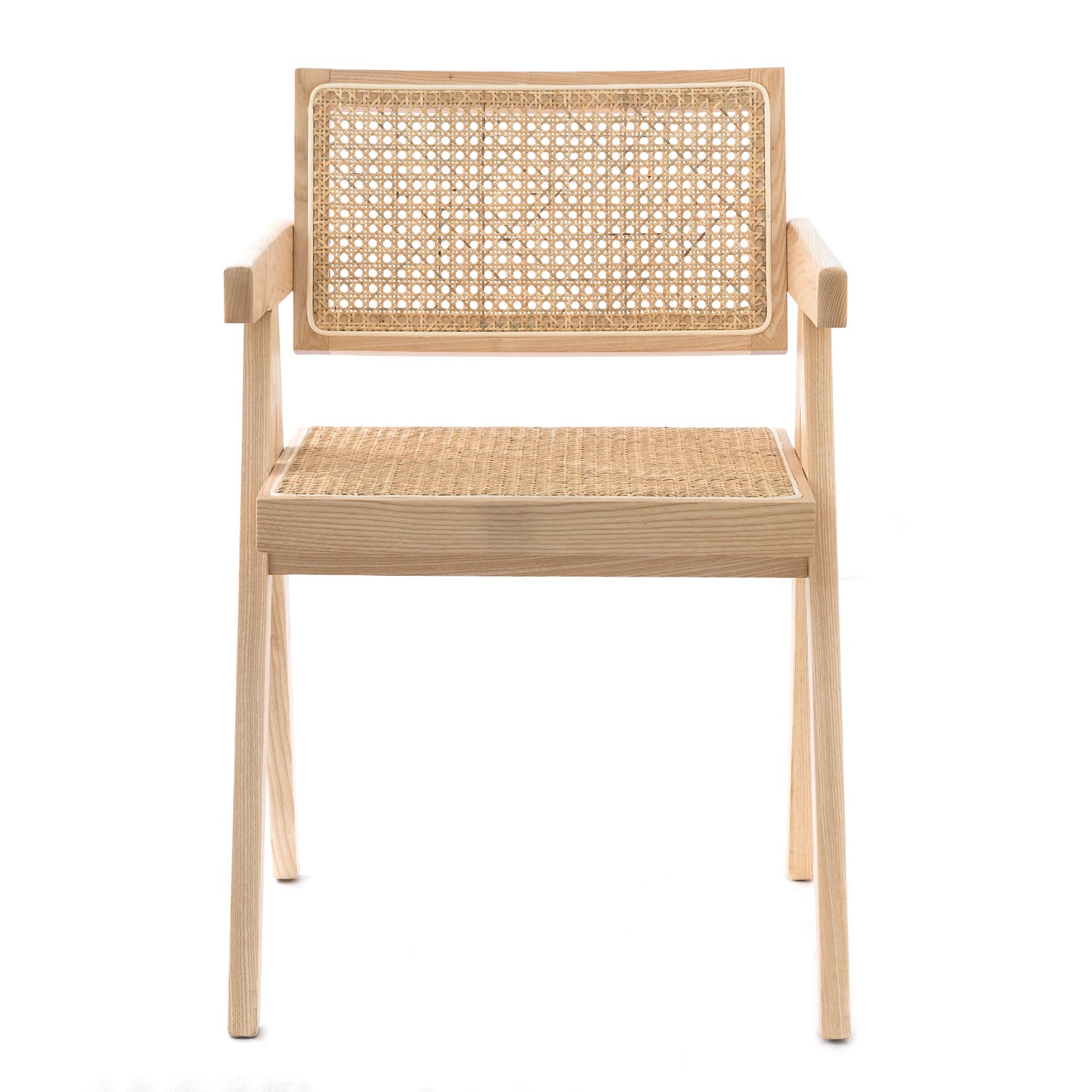 Replica Chandigarh Stuhl mit Armlehnen von Designer Pierre Jeanneret 