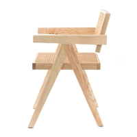 Réplica silla Chandigarh con brazos del diseñador Pierre Jeanneret 