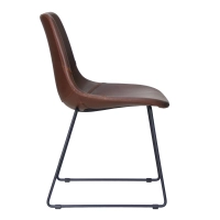 Chaise Industrielle "City" Rembourrée en Simili Cuir