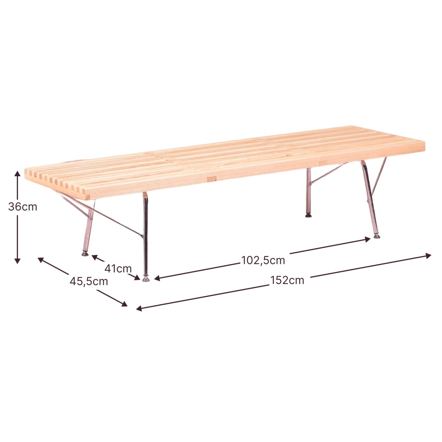 Vintage Nelhouse bench in natural ash