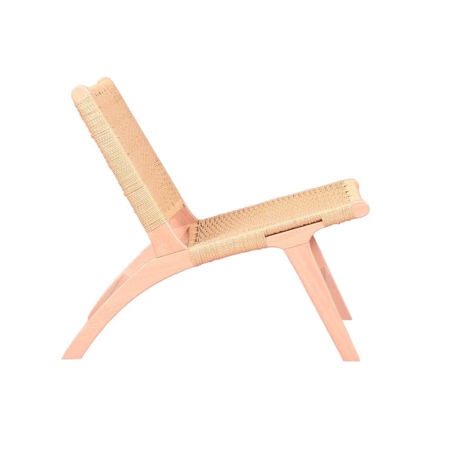 Sillón Nórdico Forest en madera de haya y cuerda natural