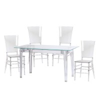 Pack Ghost Tisch 120cm und 4 Stühle Felipe Ghost