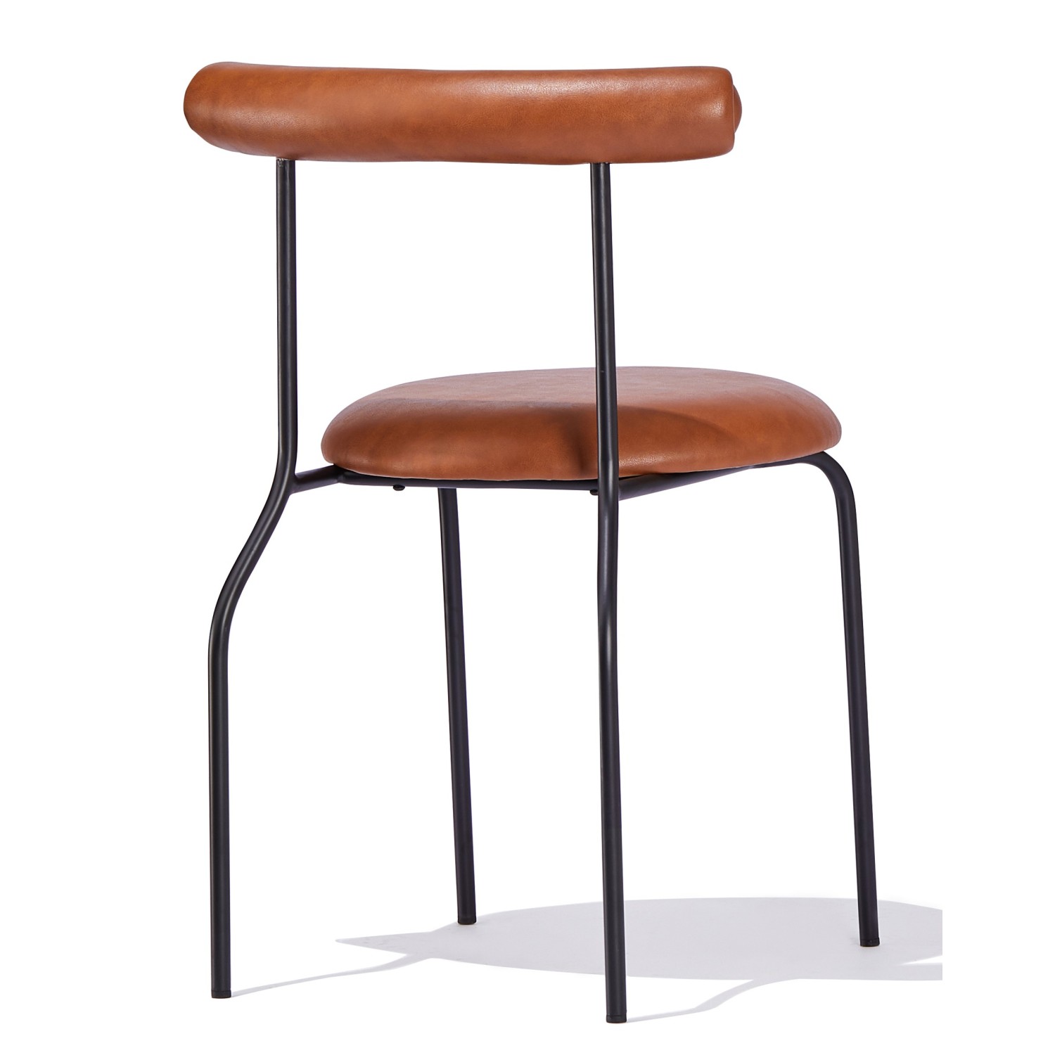 Industriestuhl Elbow gepolstert mit Kunstleder