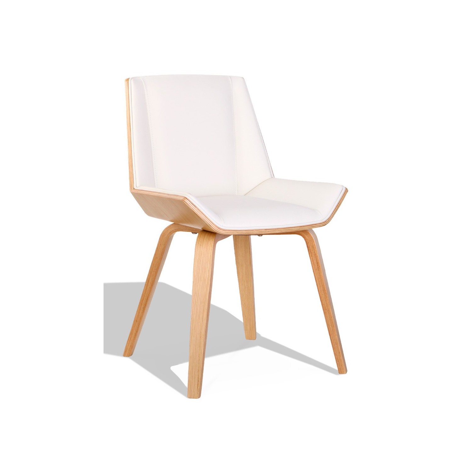 Nordic Plywood S stol med kudde i konstläder och lönnträ