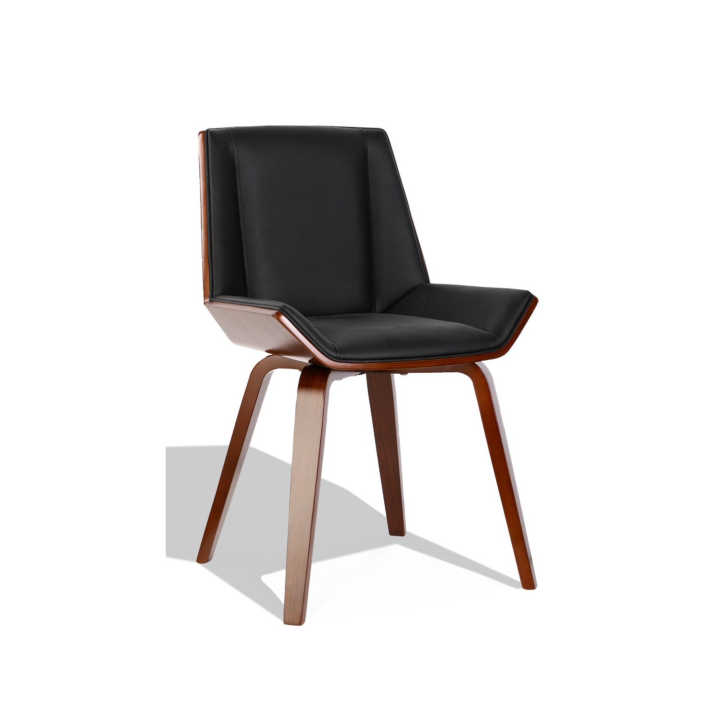Nordic Plywood S -tuoli keinonahalla ja pähkinätyynyllä