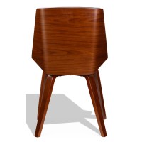 Nordic Plywood S stol med konstläder och valnötsdyna