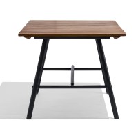 Industriële Fare tafel in massief teakhout