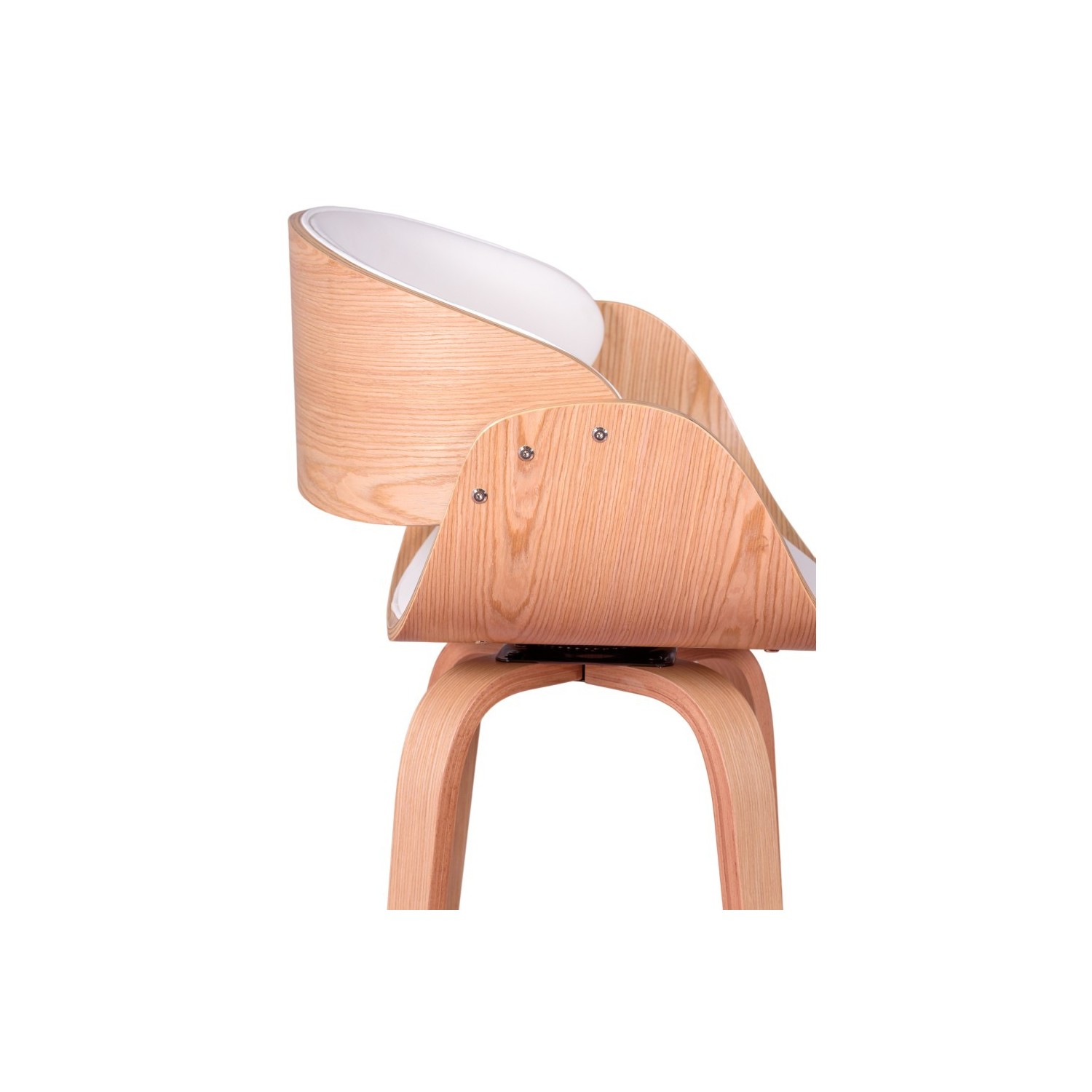 Tabouret Burrow en bois d'érable et coussin en similicuir