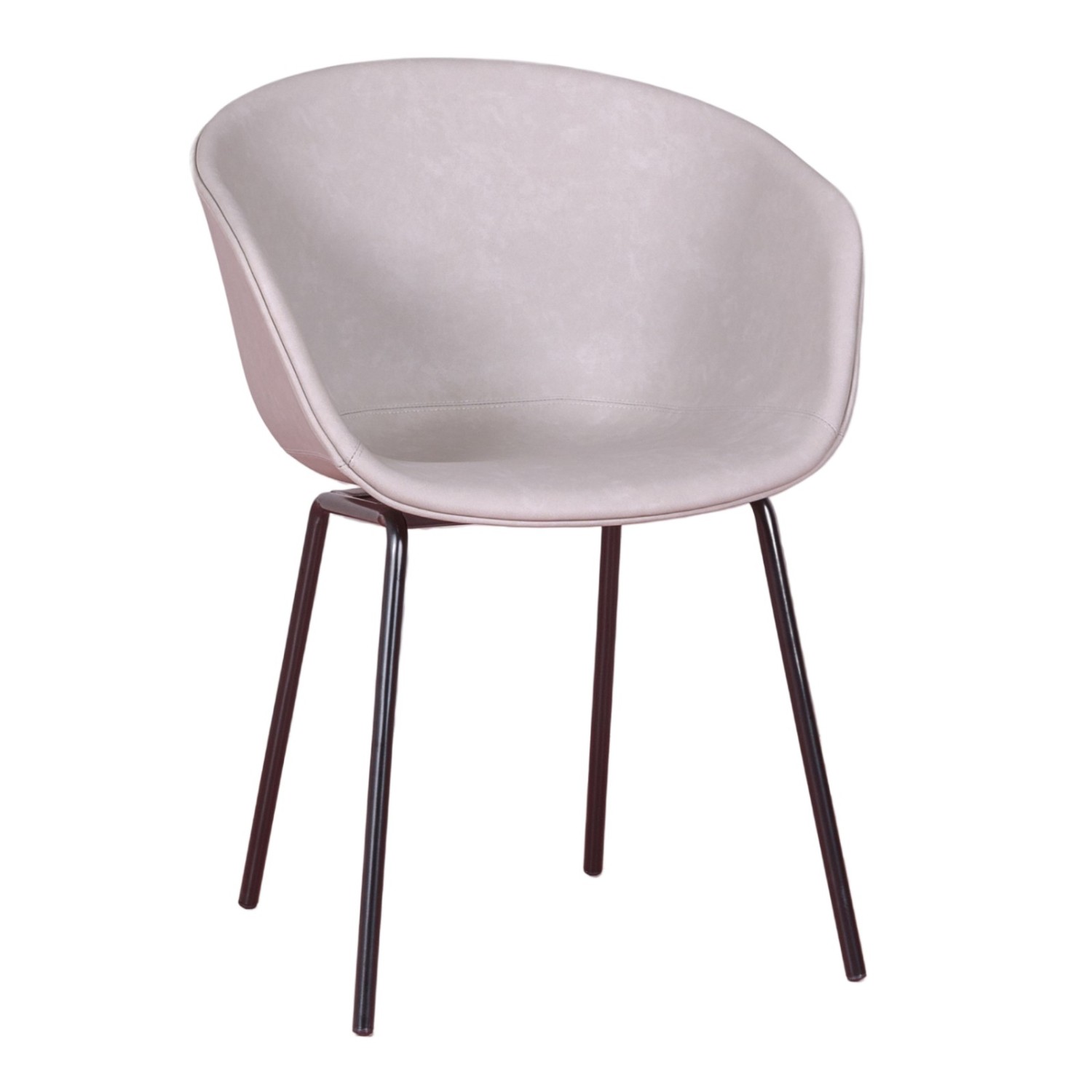 Cadeira estofada Denver em couro sintético