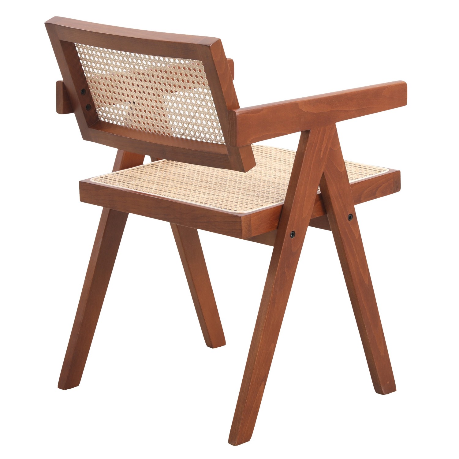 Réplique de la chaise Chandigarh avec accoudoirs du designer Pierre Jeanneret 