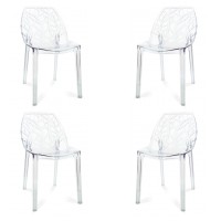 PACK 4 CHAISES VEGTALES TRANSPARENTES
