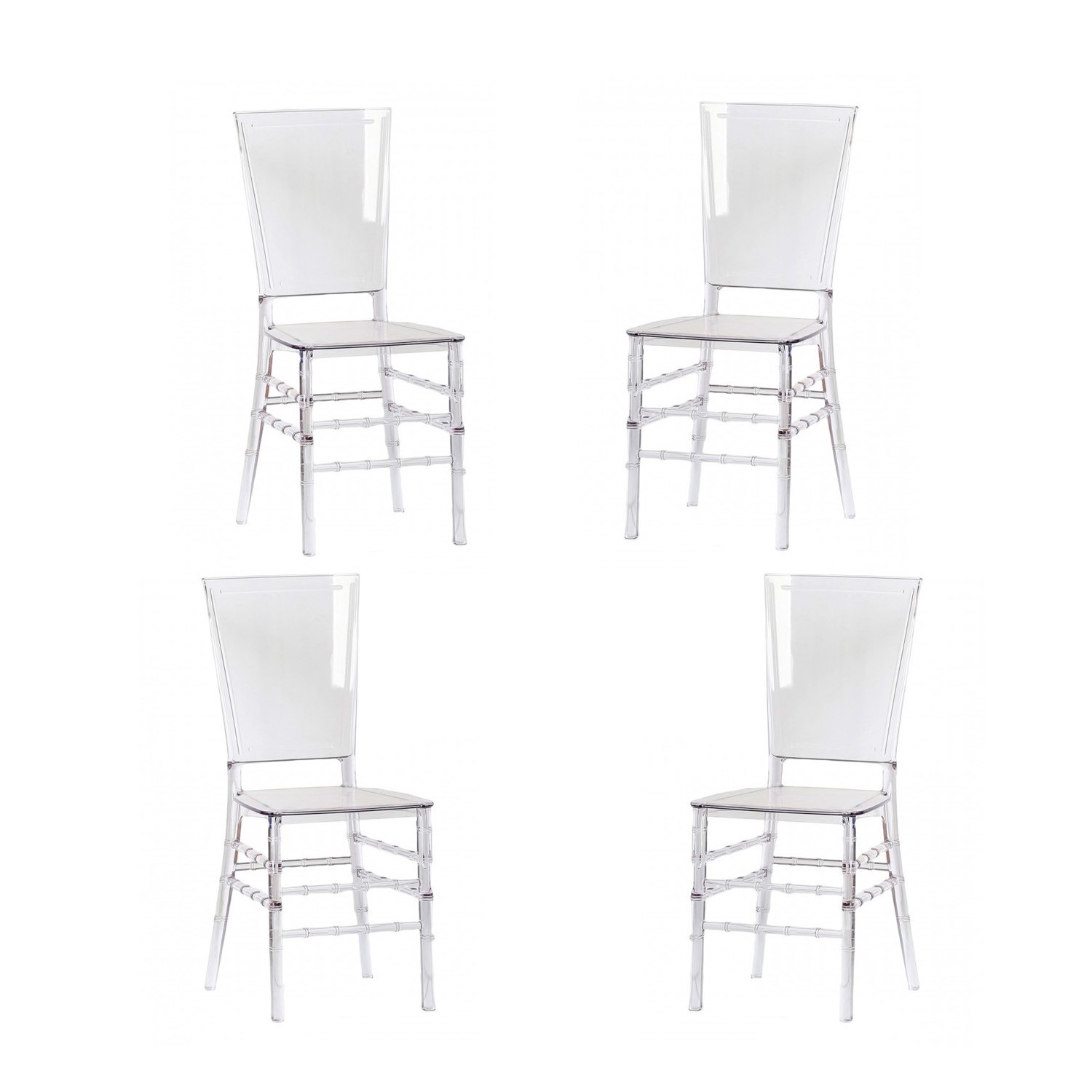 PAKET 4 FELIPE GHOST STÜHLE